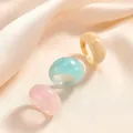 Bague géométrique résine acrylique couleur bonbon femme – 1