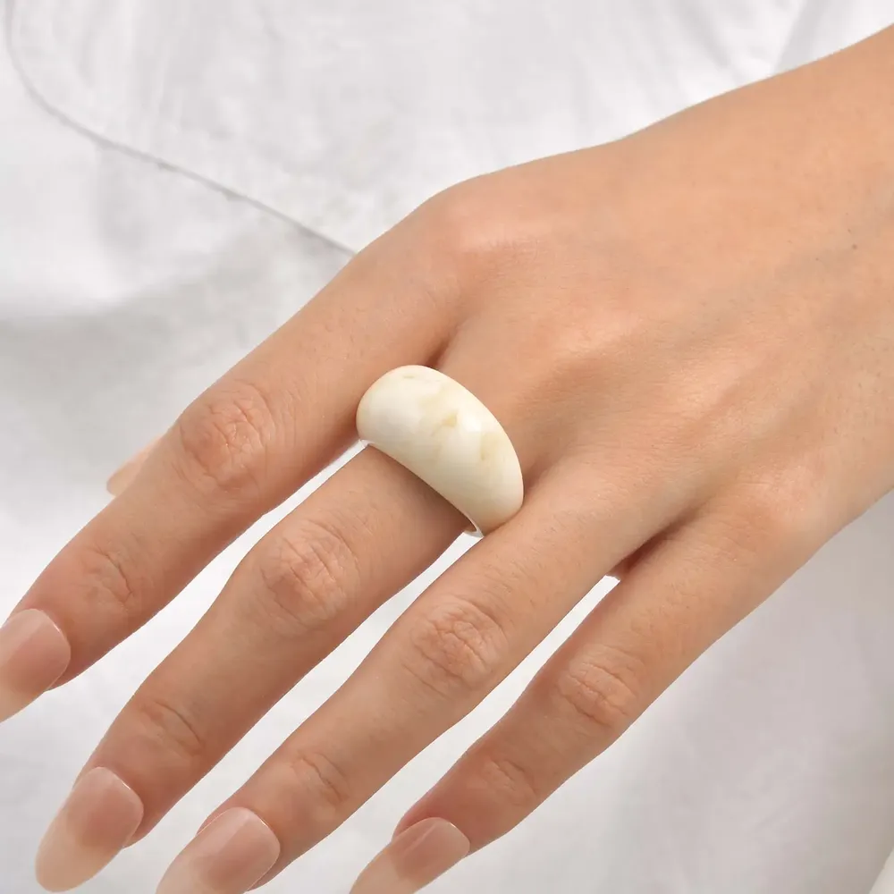 Bague géométrique résine acrylique couleur bonbon femme