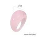 Bague géométrique résine acrylique couleur bonbon femme – Couleur de la pierre principale Pink