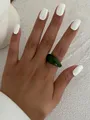 Bague résine acrylique géométrique ovale punk femme – Couleur de la pierre principale Color 3