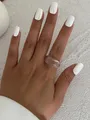 Bague résine acrylique géométrique ovale punk femme – Couleur de la pierre principale Color 4