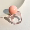 Bague résine boule carrée géométrique épaisse femme – Couleur de la pierre principale fen