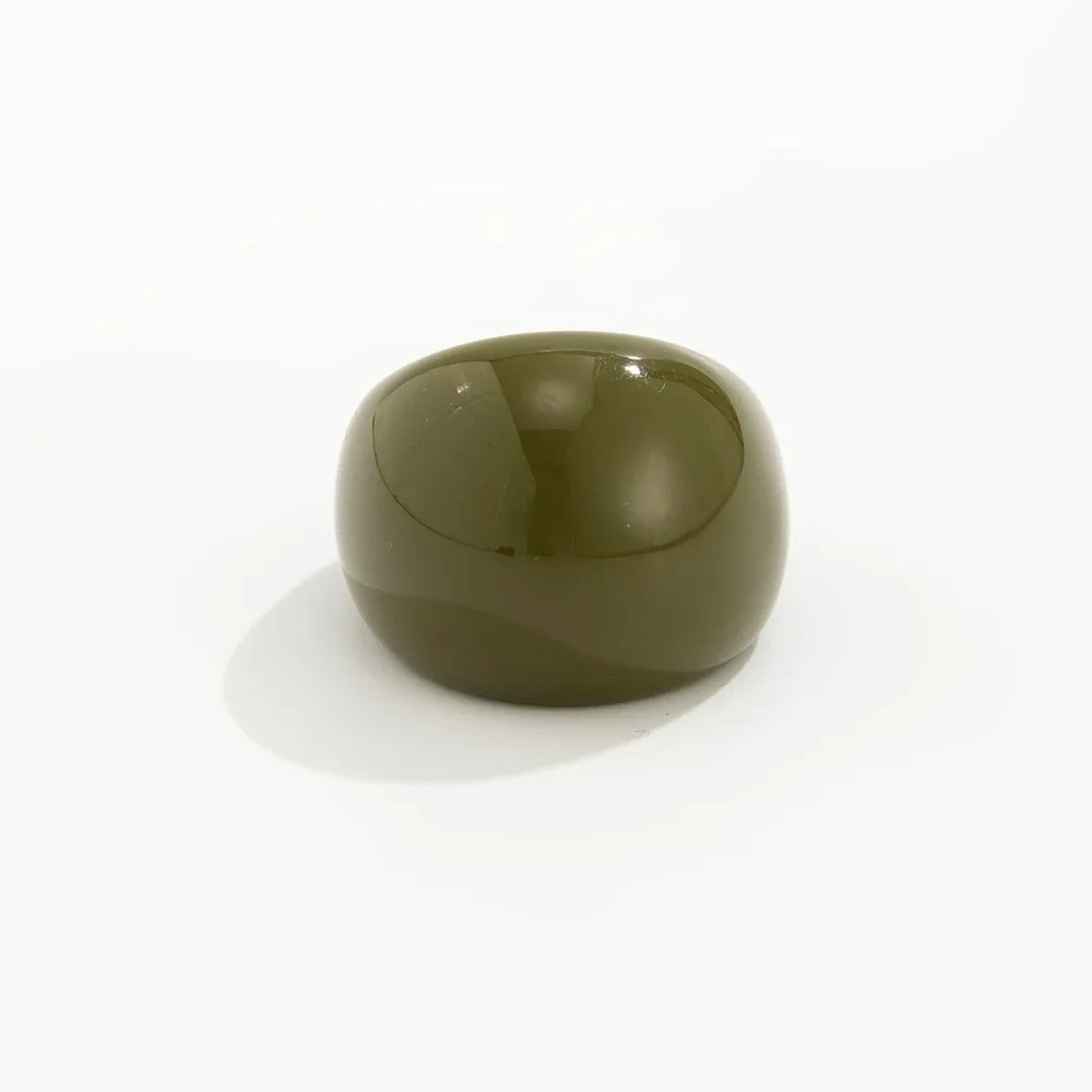 Bague résine plastique irrégulière géométrique boho