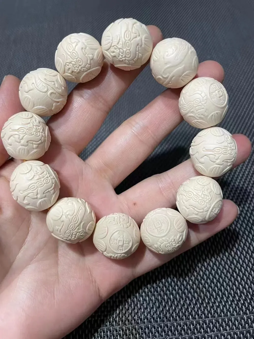 Barre résine époxy imitation ivoire 30 mm à 34 mm pour manches