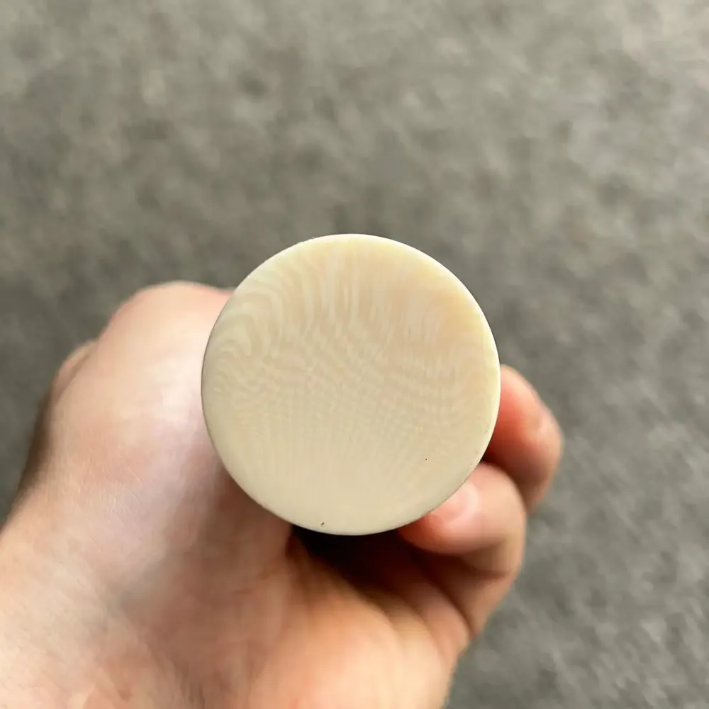 Barre résine époxy imitation ivoire 30 mm à 34 mm pour manches