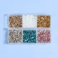 Boîte 6 couleurs charbon verre concassé pour remplissage résine – Couleur mixed 6 colors 5