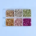 Boîte 6 couleurs charbon verre concassé pour remplissage résine – Couleur mixed 6 colors 2