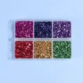 Boîte 6 couleurs charbon verre concassé pour remplissage résine – Couleur mixed 6 colors 3