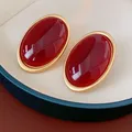Boucles d'oreilles clous résine géométriques luxe pour femmes – 2