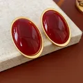 Boucles d'oreilles clous résine géométriques luxe pour femmes – 4