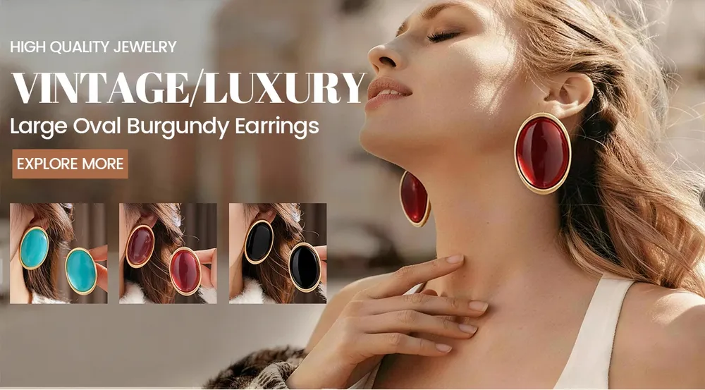 Boucles d'oreilles clous résine géométriques luxe pour femmes