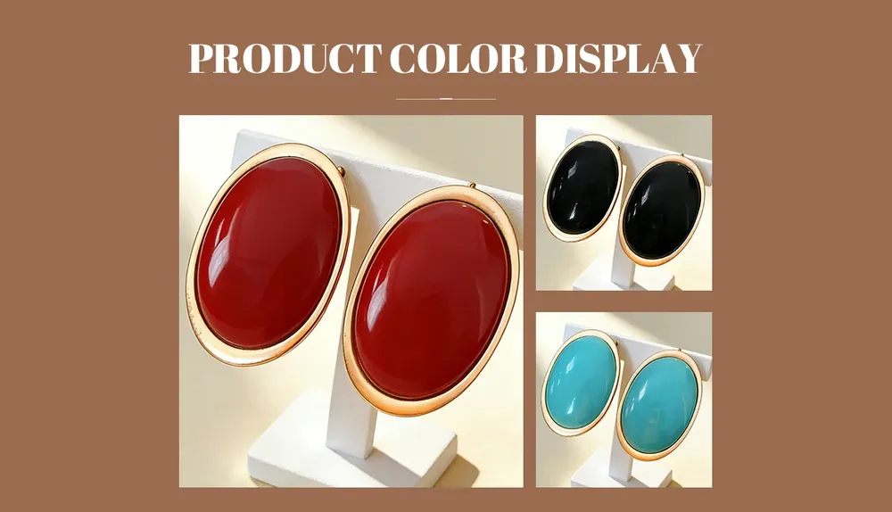 Boucles d'oreilles clous résine géométriques luxe pour femmes