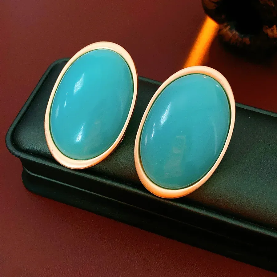 Boucles d'oreilles clous résine géométriques luxe pour femmes