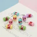 Boucles d'oreilles résine boule fil couleur bonbon pour femmes – 4