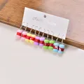 Boucles d'oreilles résine boule fil couleur bonbon pour femmes – 5