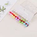 Boucles d'oreilles résine boule fil couleur bonbon pour femmes – 6