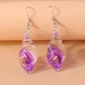 Boucles d'oreilles résine coquillage style plage été – Couleur du métal Color 2305-6