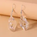 Boucles d'oreilles résine coquillage style plage été – Couleur du métal Color 2305-7