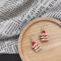 Boucles d'oreilles résine fraise et fruits fantaisie – 4