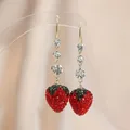Boucles d'oreilles résine fraise et fruits fantaisie – 5