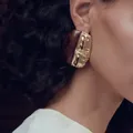 Boucles d'oreilles résine géométrique épissées vintage – 2