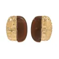 Boucles d'oreilles résine géométrique épissées vintage – Couleur du métal Gold