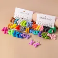 Boucles d'oreilles résine lettres florales 26 initiales – 3