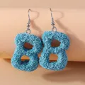 Boucles d'oreilles résine lettres florales 26 initiales – Couleur du métal Style B