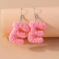 Boucles d'oreilles résine lettres florales 26 initiales – Couleur du métal Style E