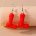 Boucles d'oreilles résine lettres florales 26 initiales – Couleur du métal Style L