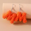 Boucles d'oreilles résine lettres florales 26 initiales – Couleur du métal Style M