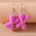Boucles d'oreilles résine lettres florales 26 initiales – Couleur du métal Style X