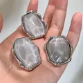 Boucles d'oreilles résine métal géométriques exagérées pour femmes – 1