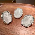 Boucles d'oreilles résine métal géométriques exagérées pour femmes – 2