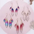 Boucles d'oreilles résine papillon double aile émail – 1