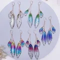 Boucles d'oreilles résine papillon double aile émail – 3