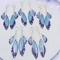 Boucles d'oreilles résine papillon double aile émail – 6