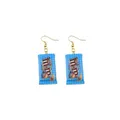 Boucles d'oreilles résine pendantes fantaisie pour femmes – Couleur du métal MARRON (2)