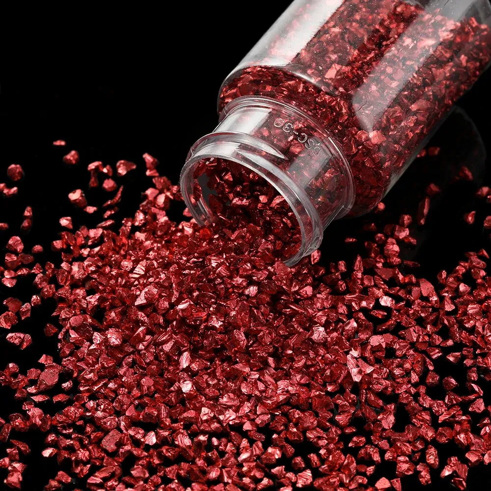 Bouteille 30 g pierres verre concassé pour remplissage résine