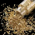 Bouteille 30 g pierres verre concassé pour remplissage résine – Couleur Gold