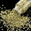 Bouteille 30 g pierres verre concassé pour remplissage résine – Couleur Metal green
