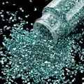 Bouteille 30 g pierres verre concassé pour remplissage résine – Couleur Sky blue