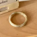 Bracelet fin en résine tachée acrylique style coréen – Couleur du métal S351-Jaune clair