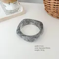 Bracelet large en résine acrylique bohème 5 styles – Couleur du métal SL212-Noir-Blanc