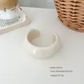 Bracelet large en résine acrylique bohème 5 styles – Couleur du métal SL251-Blanc
