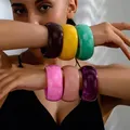 Bracelet large résine acrylique gelée couleur Kpop – 1