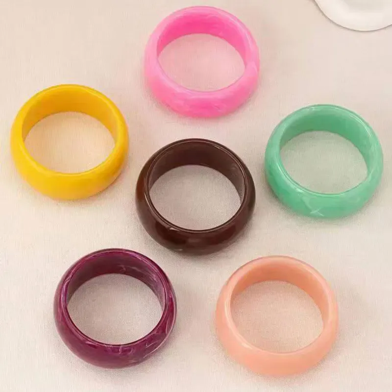 Bracelet large résine acrylique gelée couleur Kpop