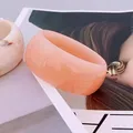 Bracelet large résine acrylique gelée couleur Kpop – Couleur du métal S410 Pink