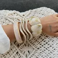 Bracelet large résine acrylique géométrique 3 styles – 2