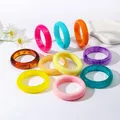 Bracelet large résine acrylique géométrique rond 10 couleurs – 1